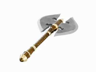 Stylized War Axe 03 Low-poly 3D model
