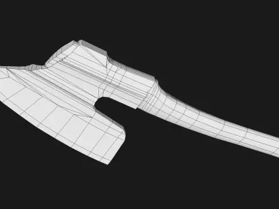 Goosewing Hewing Axe Low-poly 3D model