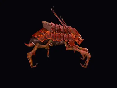 Baby Insect  Low Low-poly 3D model