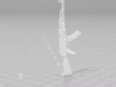 ak rifle model Free 3D model