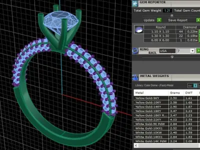 4 Prong Solitiare Square Shank 6mm Engagement Ring 3D print model