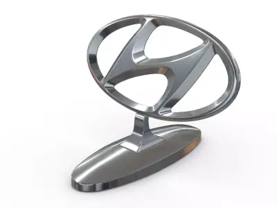 hyundai logo 3D model by 3dlogoman
