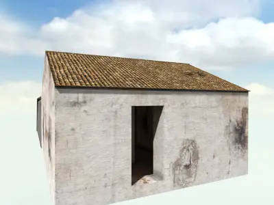 Old High-Quality 3D Colonial House Low-poly 3D model buy