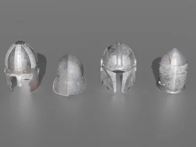 Halmet pack Low-poly 3D model