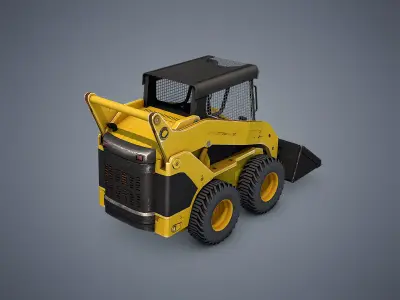 Skid-Steer Loader Low-poly 3D model
