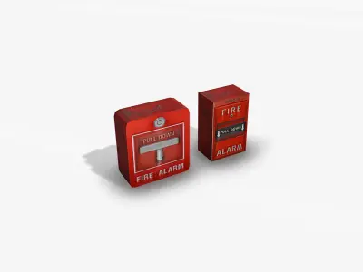 Fire Equipment Pack Low-poly 3D model