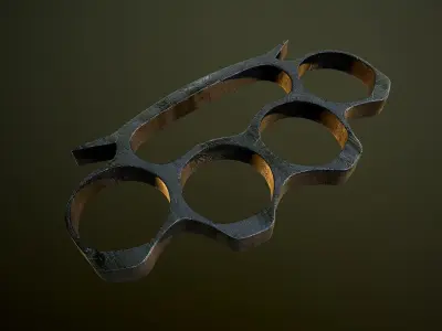 Brass knuckles 3D model purchase