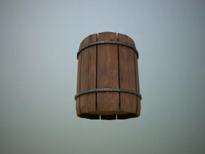 Barrel Low-poly 3D model order