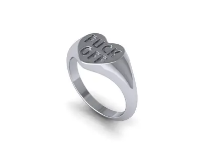 Fuck Off  Engagement Ring 3D print model
