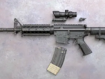 M4 Carbine Low-poly 3D model buy