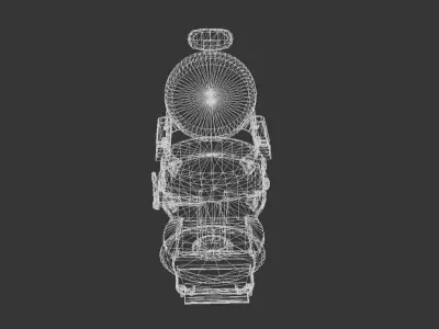 Royal Vintage Barber Chair   Historical Patterned 3D Model Low-poly 3D model