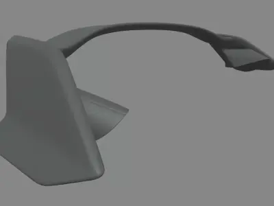 Car Spoiler Honda Civic Type R 2020 Low-poly 3D model