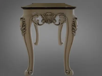 Vintage Console Table Low-poly 3D model