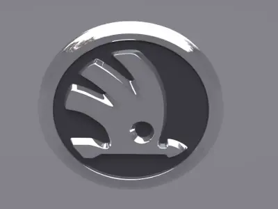 skoda logo 3D model