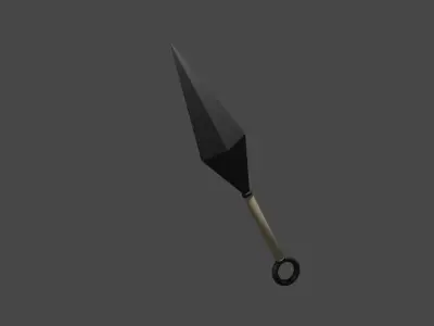 Simple Kunai Knife Low-poly 3D model