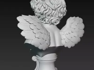 Antique Eros Classic Mythological Angel Bust Collection 3D print model