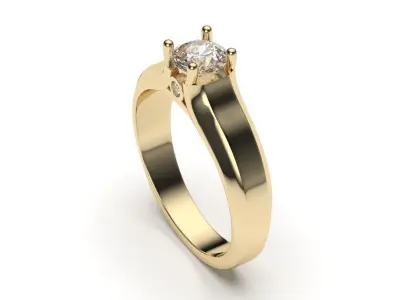 solitaire with ring sizes  8 part S123 3D print model