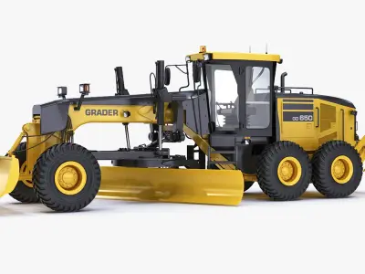 Motor Grader Generic Construction Equipment 3D model