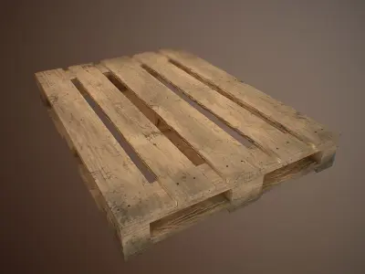 Industrial Wooden Pallet Free low-poly 3D model