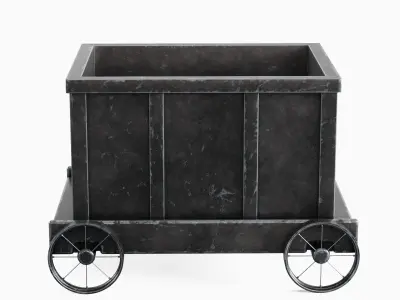 Mining Trolley 03 Low-poly 3D model