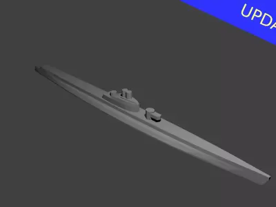 French Redoutable Class Submarine Free 3D print model