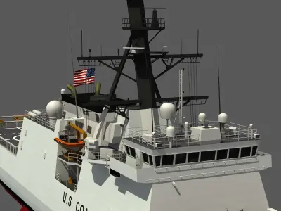 USCGC MIDGETT - LEGEND CLASS US CUTTER-COAST GUARD 3D model