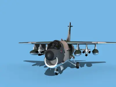Chance Vought A-7E Corsair II V03 USAF 3D model