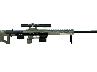 Sniper Gun 3D Model  Low-poly 3D model