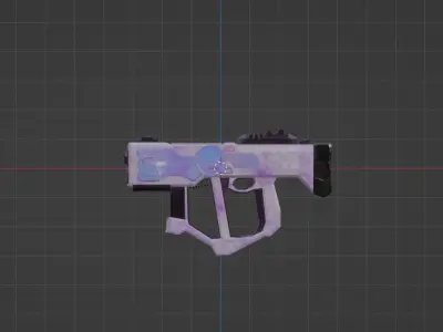 White widow blaster Low-poly 3D model