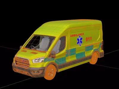 Ford Transit Rural Ambulance 3D model