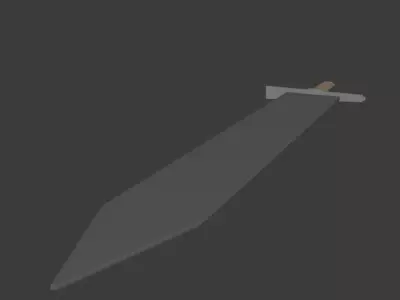 Simple Low Poly Sword for viking Free low-poly 3D model
