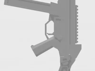 UMP45 gun Low-poly 3D model