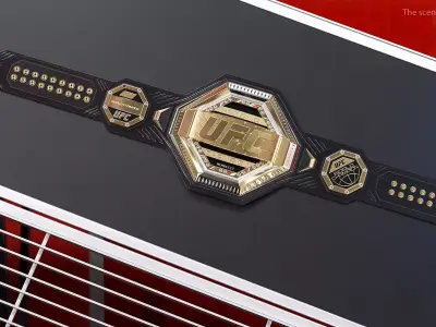 UFC Legacy Championship Belt on Floor 3D model purchase