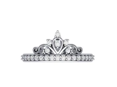 Crown Ring 3D print model