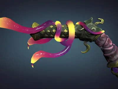 Snake pistol Low-poly 3D model