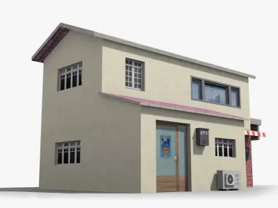 Japanese House x13 Low-poly 3D model purchase