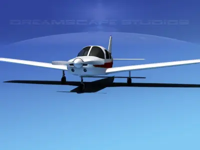 Piper Warrior II 3D model 13