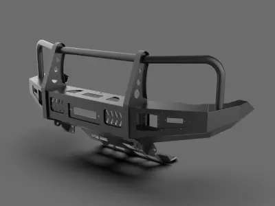 Off-Road Front Metal Bumper Low-poly 3D model