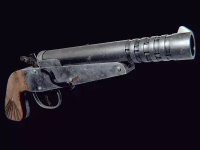 The old Egyptian gun 3D model