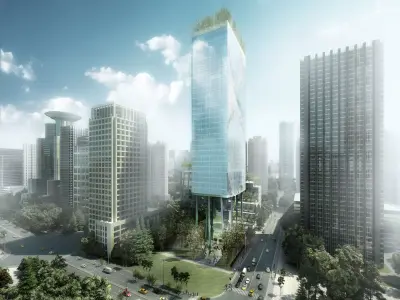 3Dmax fashion city commercial square building 279 3D model