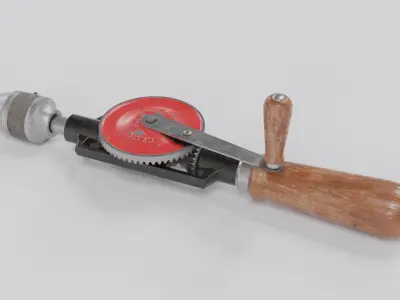 Hand Drill Low-poly 3D model buy