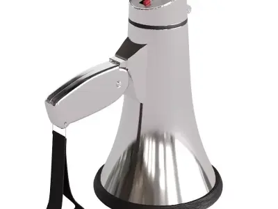 Metallic Megaphone Pro 3D model
