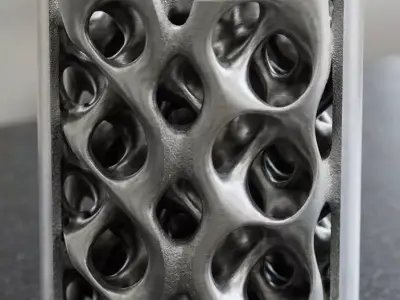 Industrial Gyroid Heat Sink Thermal Management Structure 3D print model