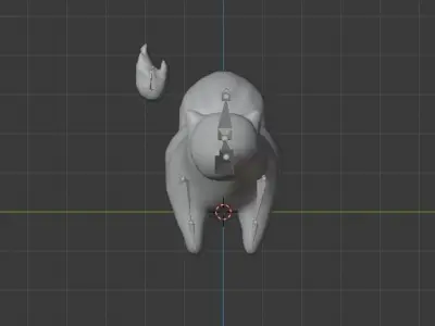 Arctic Mana Fox Low-poly 3D model