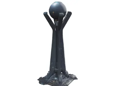scifi post 3D model