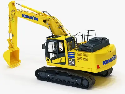 Komatsu PC210LC Crawler Excavator 3D model