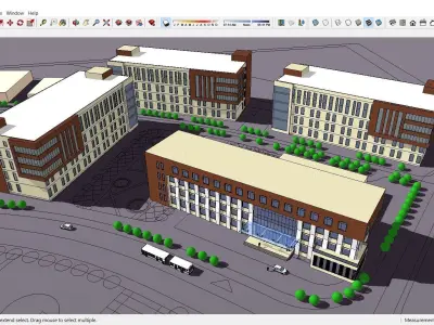 Sketchup Office building J1 Free 3D model