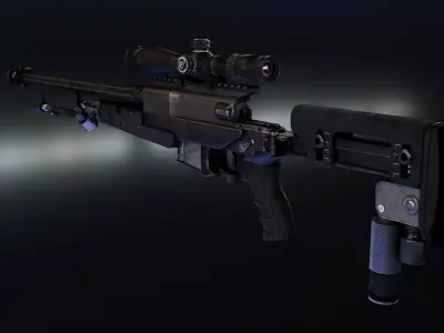  BT APR 308 sniper rifle Low-poly 3D model