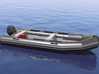 RHIB WORK BOAT 3D model
