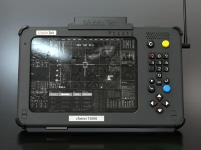 Military Tablet PC Console Low-poly 3D model